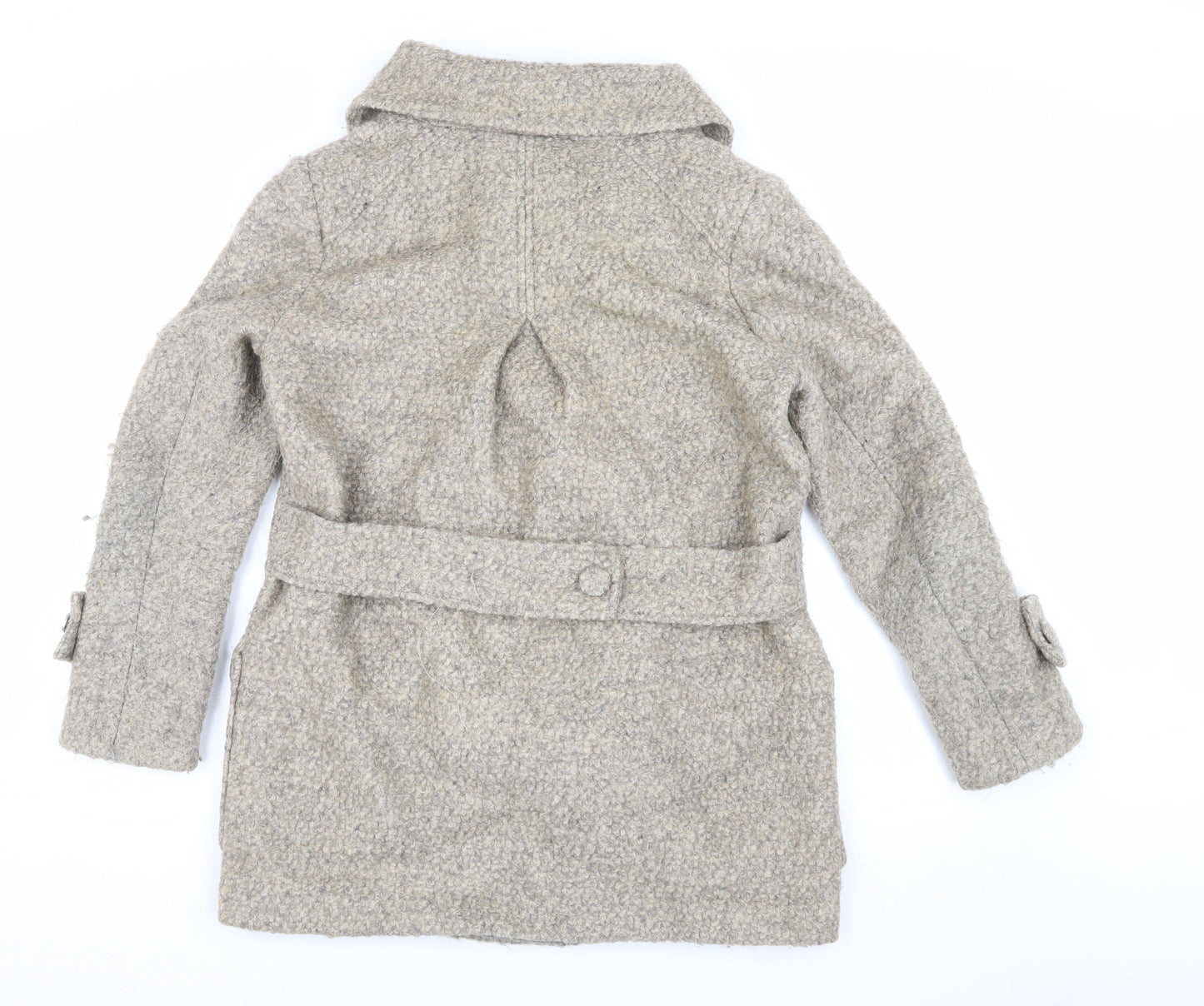 Next Women's Beige Wool Pea Coat Size 10