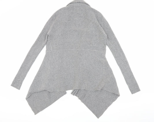 Fenn Wright Manson Women's Grey Open Front Cardigan, Size L, Angora Blend