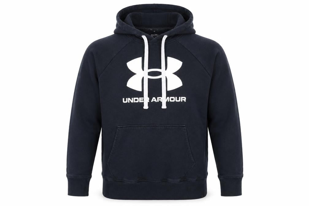 Mens UK S Relaxed Under armour Black Pullover Hoodie