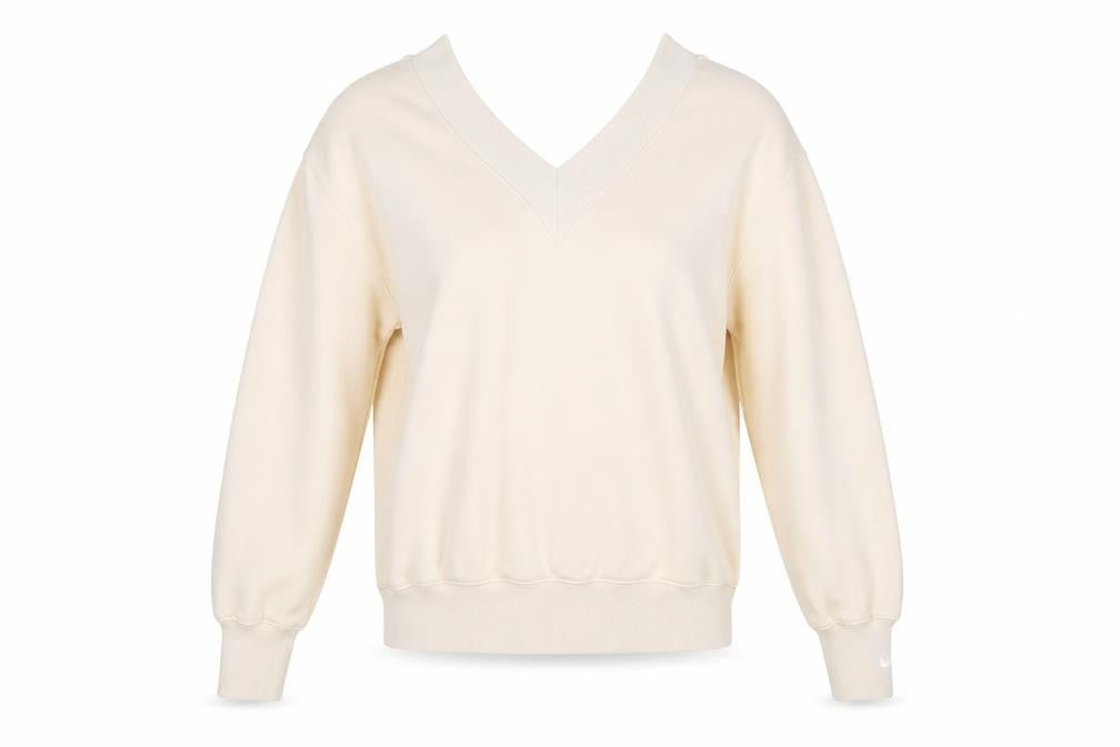 Womens UK XS  Nike Beige Pullover Sweatshirt