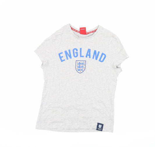 England Grey Unisex T-Shirt, Size 10, Sporty Casual Wear