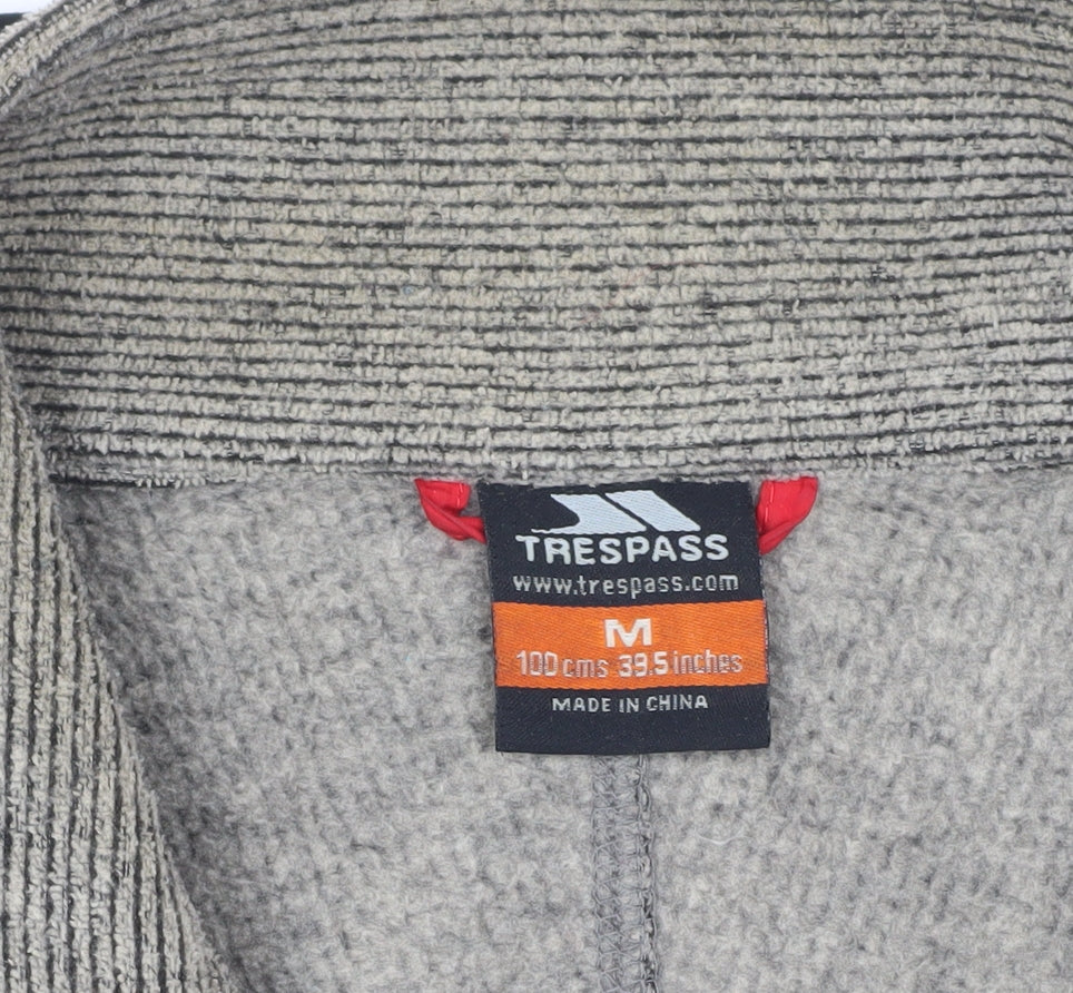 Trespass Men's Grey Fleece Jacket, Size M, Full Zip Outdoor
