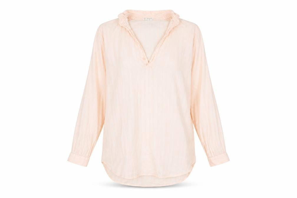 Front view of Miss Selfridge Beige Collared Blouse Women S