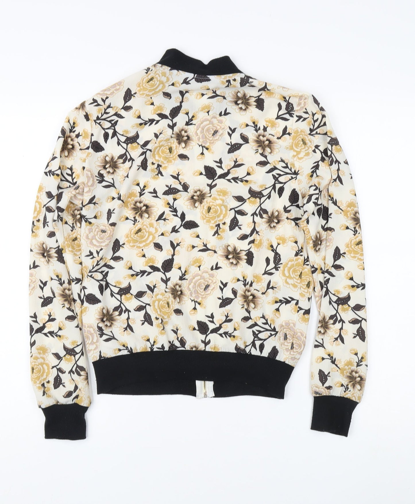 New Look Women's Floral Bomber Jacket - Size 6