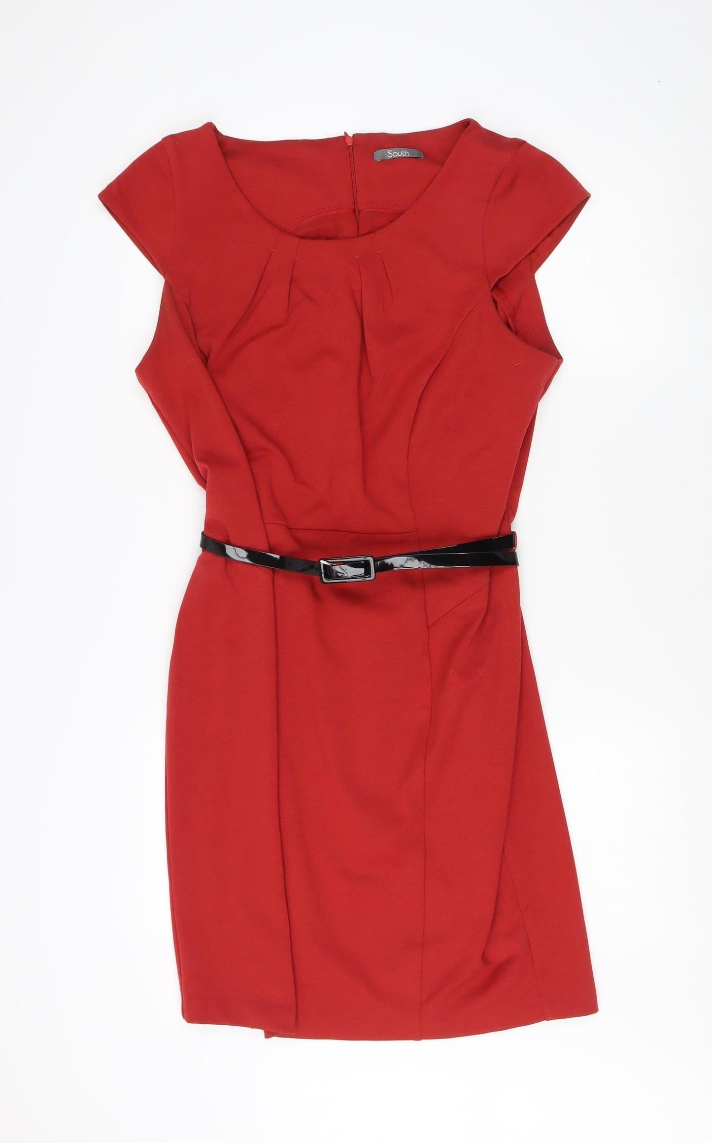 South Women's Red Cap Sleeve Dress, Size 18