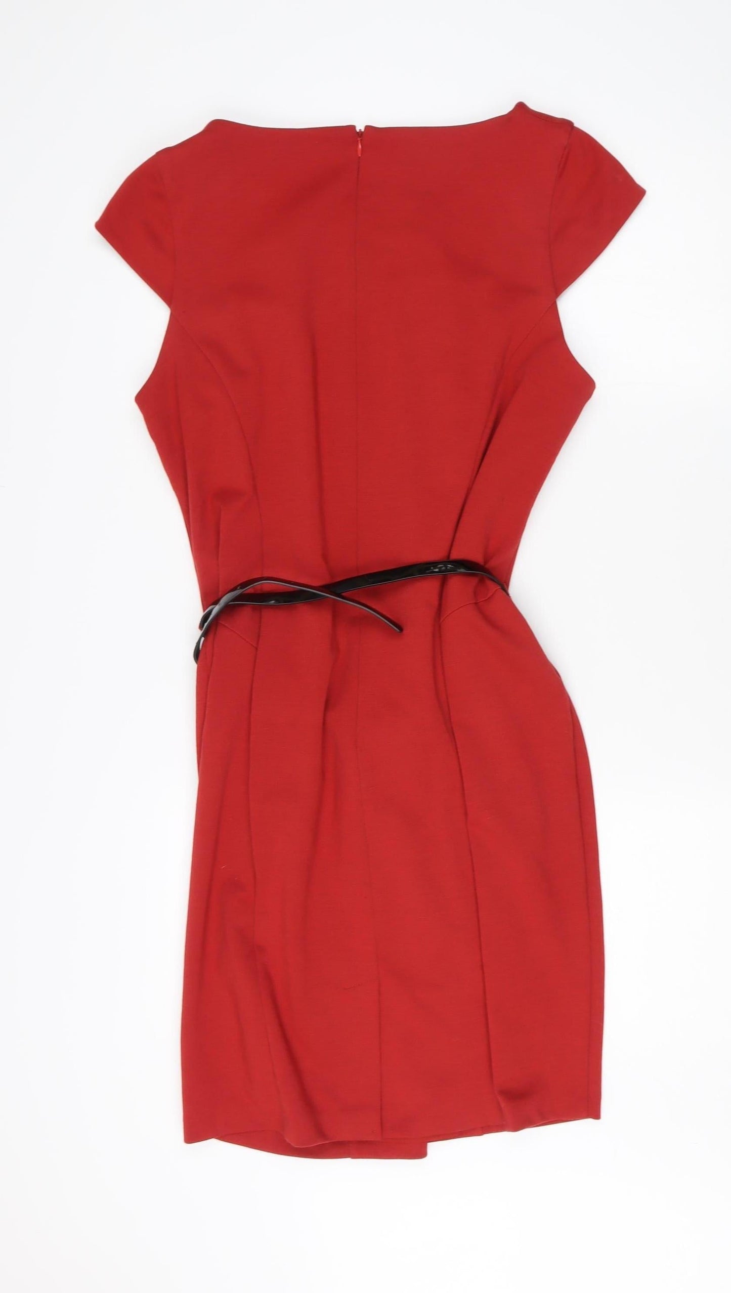 South Women's Red Cap Sleeve Dress, Size 18