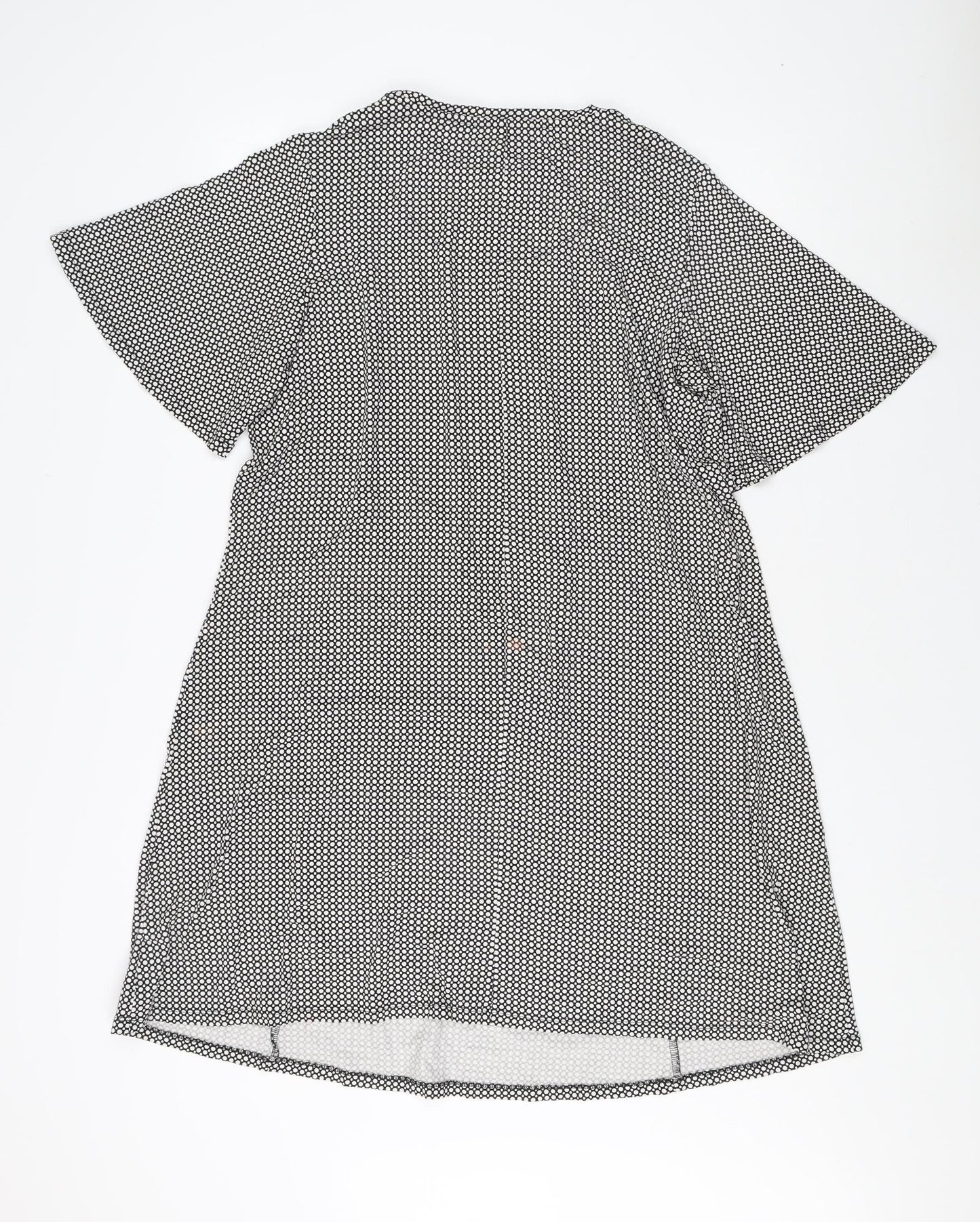 Marks and Spencer Women's Black Geometric Shift Dress Size 18