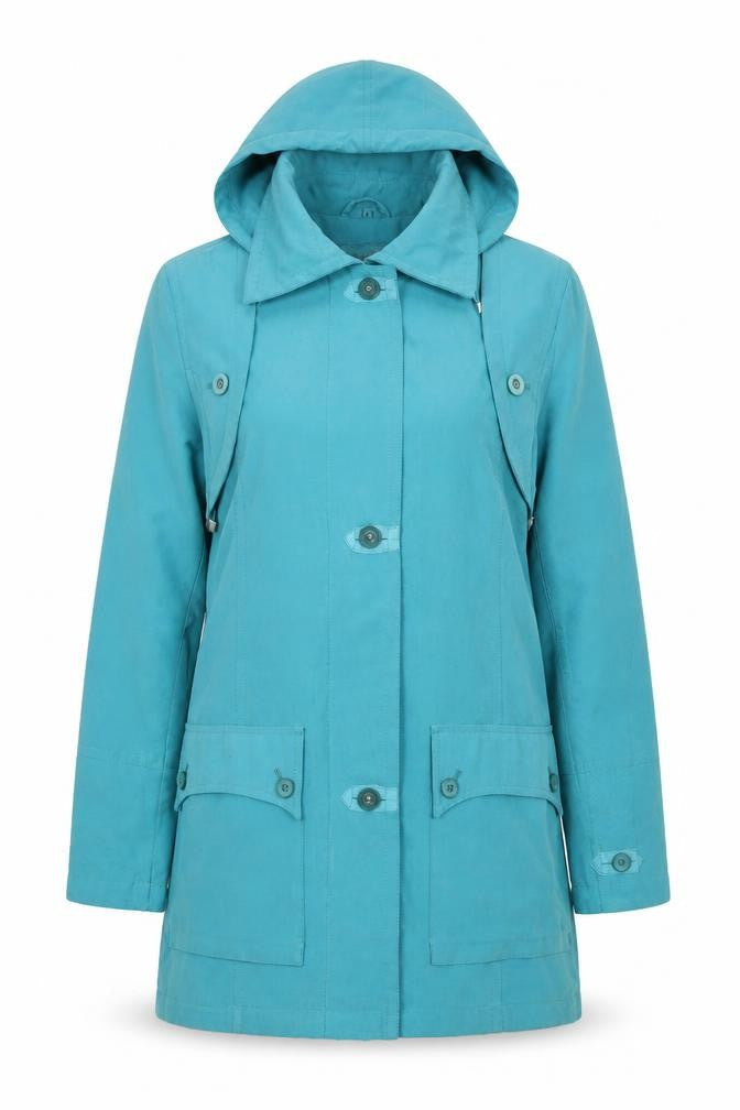 Katherine Hammond Women's Blue Hooded Jacket Size 8