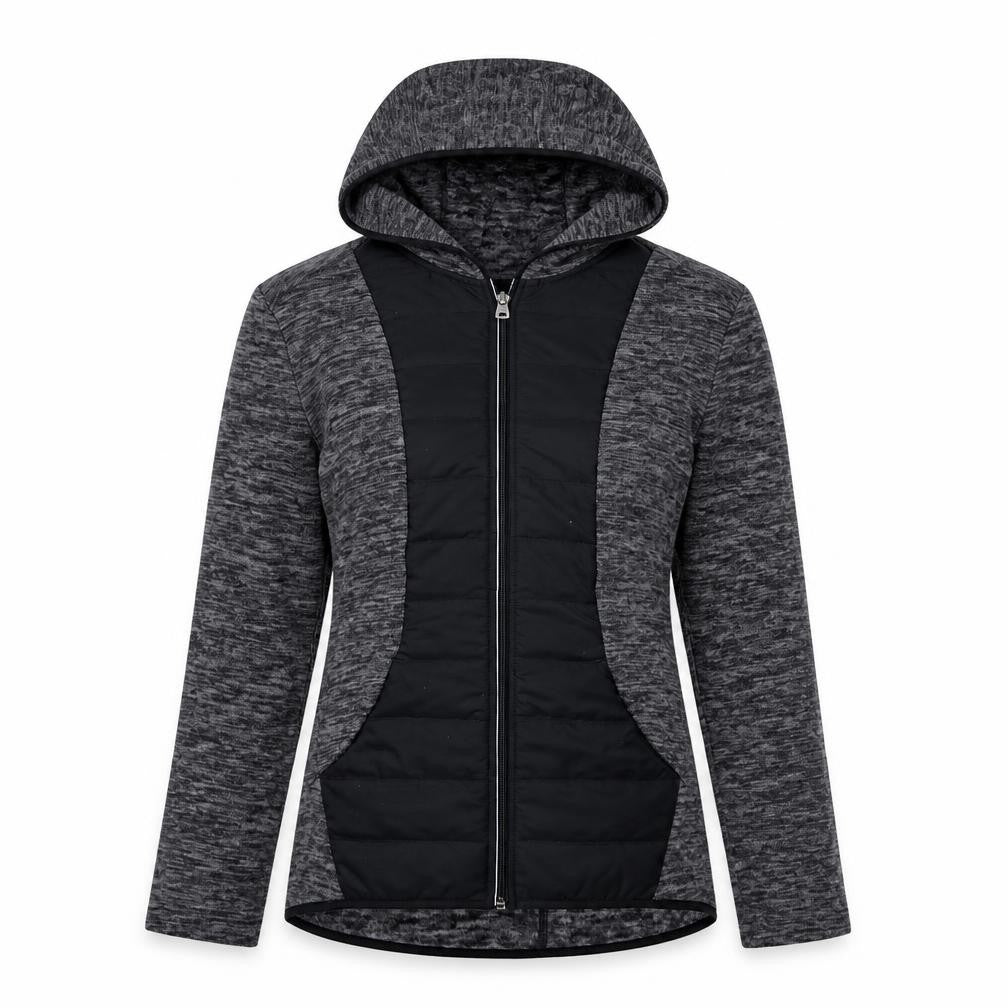 Front view of Next Women's Grey Hooded Active Jacket, size 6