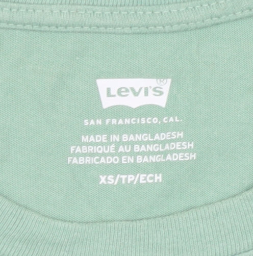 Levi's Unisex Green XS Basic Cotton Tee
