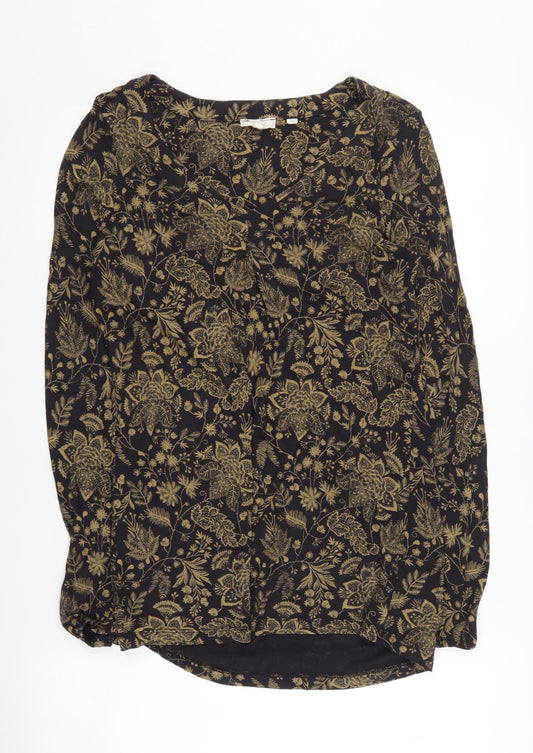 Fat Face Women’s Black Floral Blouse Size 8