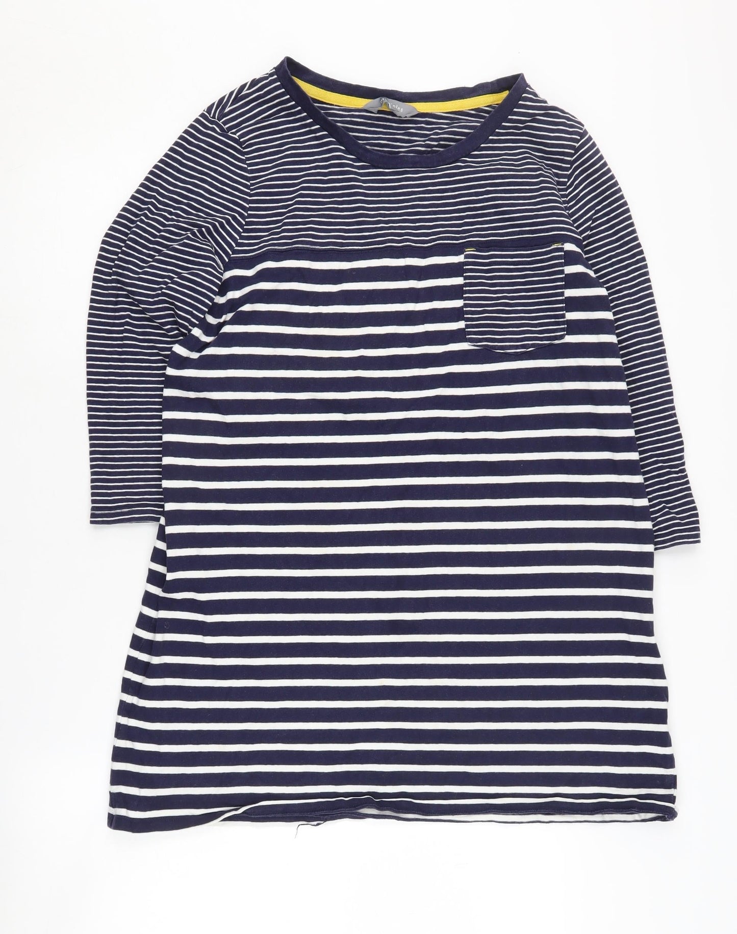 Principles Women's Blue Striped T-Shirt, Size 16