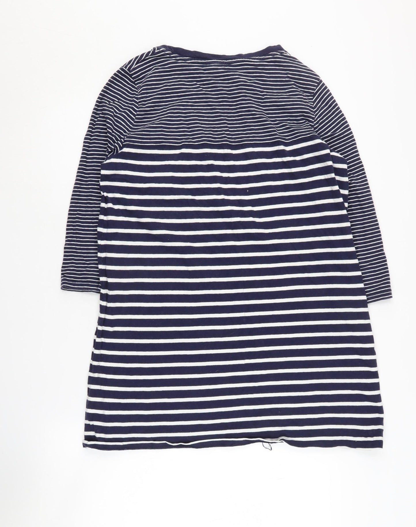 Principles Women's Blue Striped T-Shirt, Size 16
