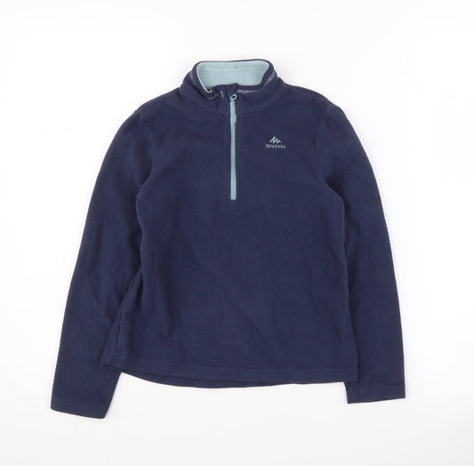 Quechua Boys Blue Fleece 1/4 Zip Sweatshirt Size 6-7 Years