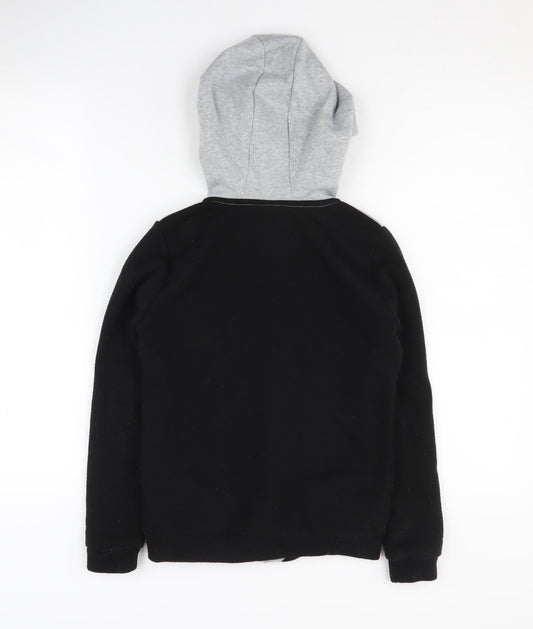 Slazenger Boys Black Grey Full Zip Hoodie, 7-8 Years
