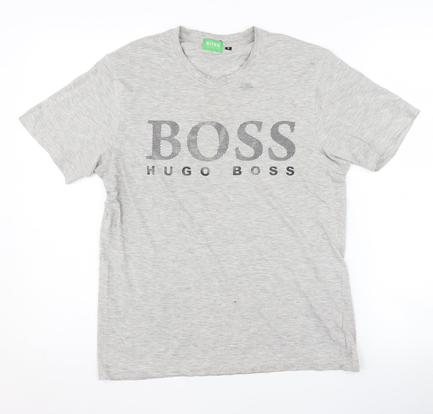 Hugo Boss Men's Grey Logo T-Shirt, Size S