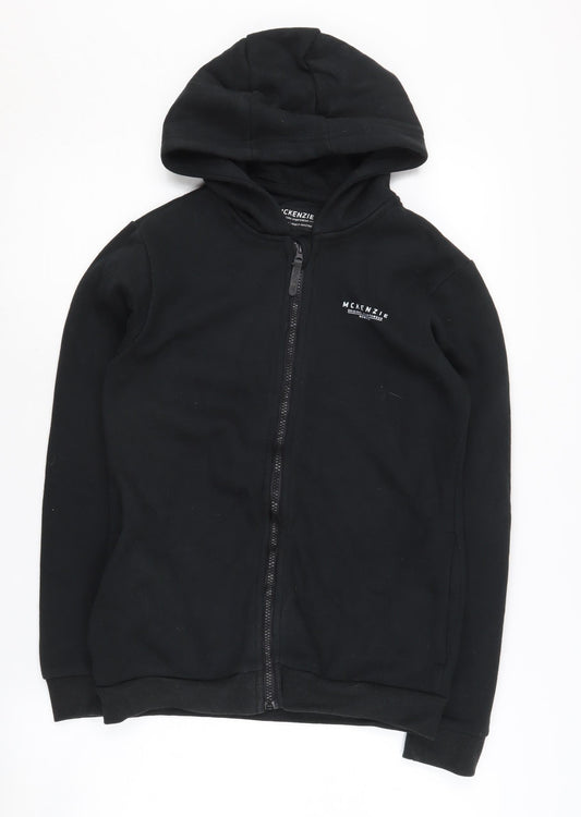 McKenzie Boys Black Full Zip Hoodie 13-14 Years, Casual Wear