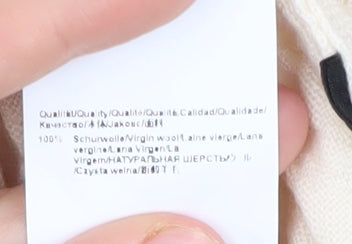 Hugo Boss Women’s Ivory Roll Neck Wool Jumper L