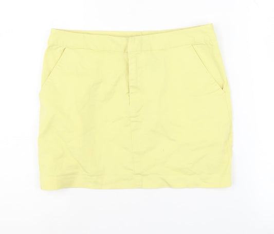 Vila Women's Yellow XS Cotton Pencil Skirt
