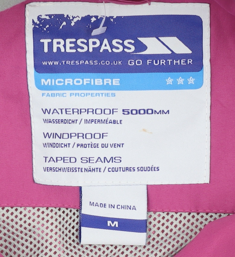Trespass Women's Pink Waterproof Rain Jacket M