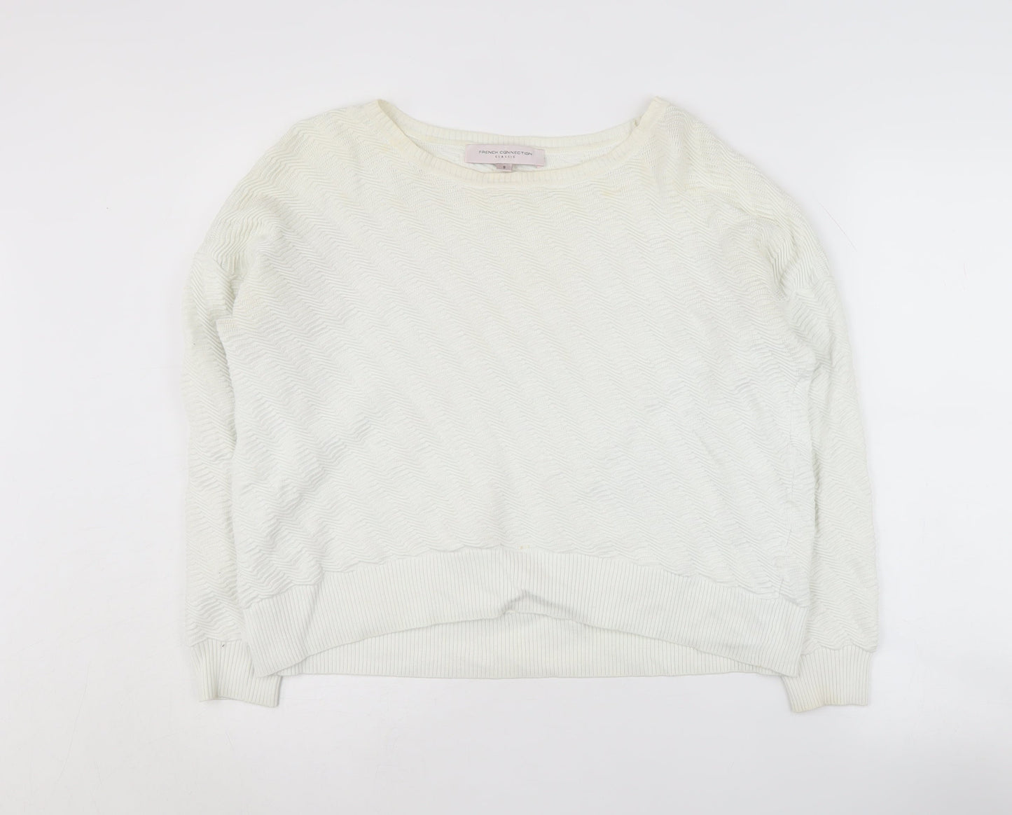 French Connection Women's White Pullover Jumper, S, Cotton