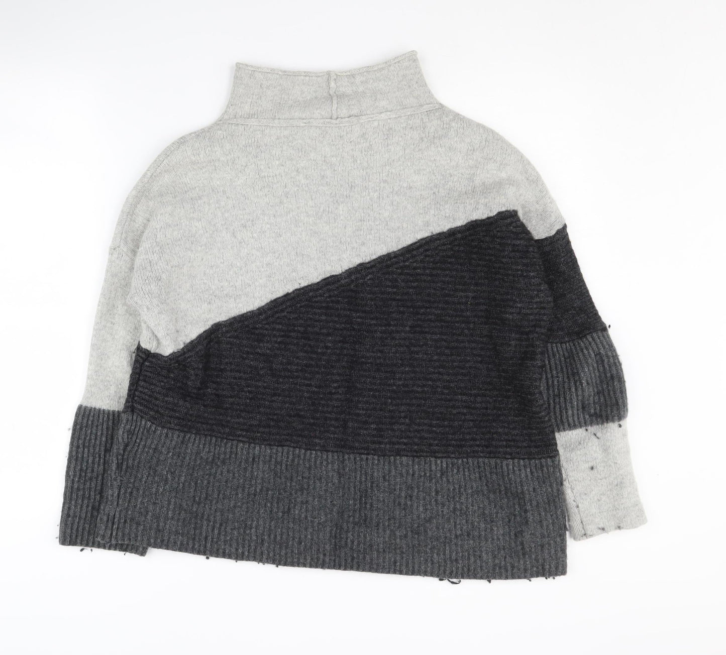 French Connection Women's Grey Mock Neck Jumper, Size S