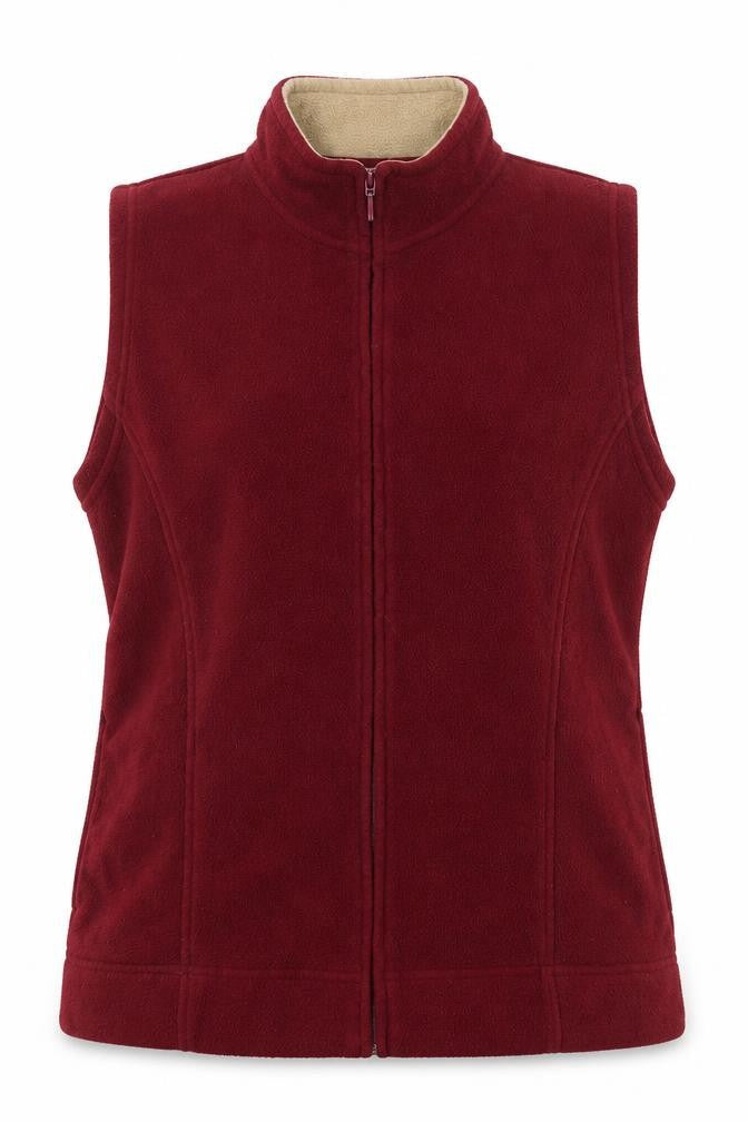 EWM Women's Red Waistcoat Fleece Zip L