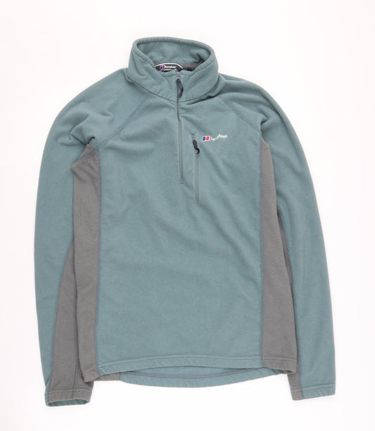 Berghaus Men's Green Fleece 1/4 Zip Sweatshirt M
