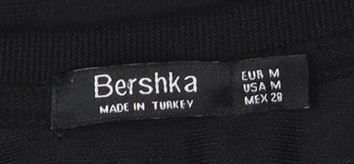 Bershka Women's Black Bell Sleeve Dress, UK Size 12