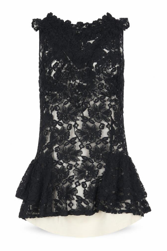 Next Women's Black Lace Sleeveless Top Size 12