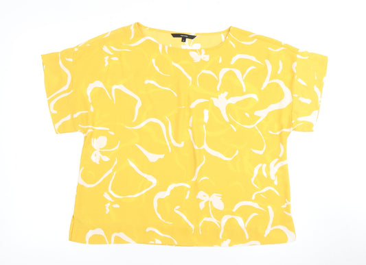 Vero Moda Women's Yellow Floral Blouse, Size M