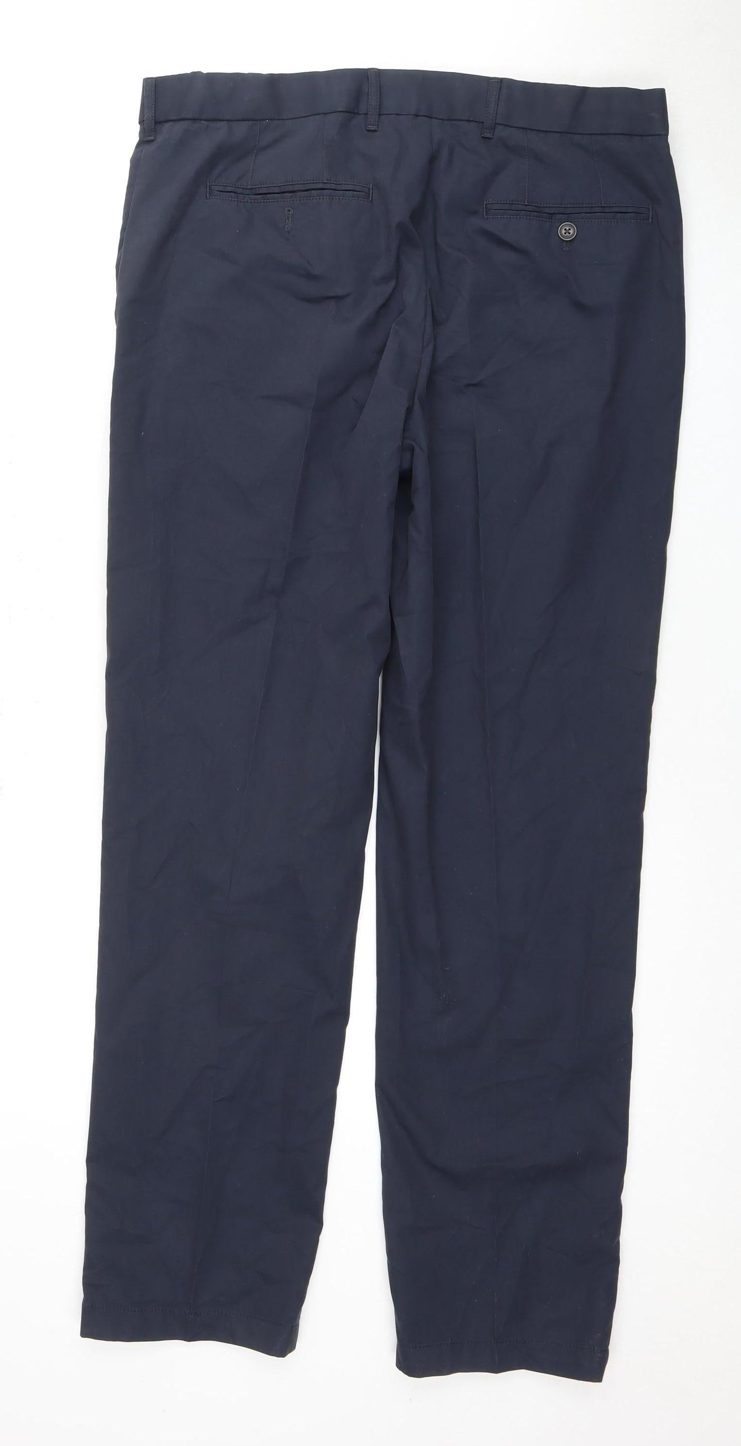 Marks and Spencer Blue Chino Trousers, Size 32