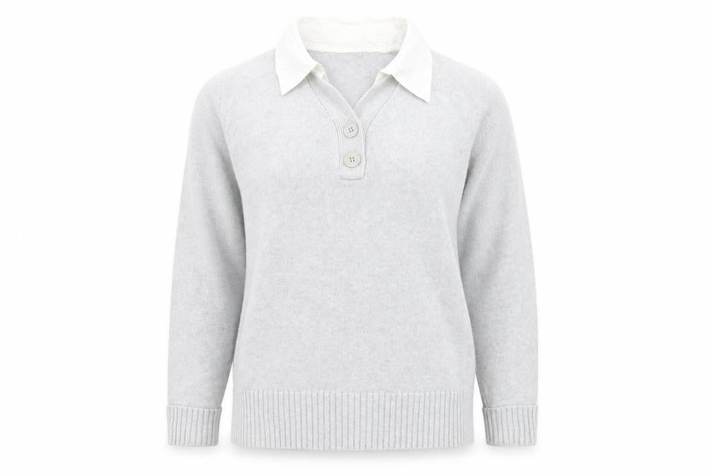 Marks and Spencer Women's Grey Henley Jumper Size 16