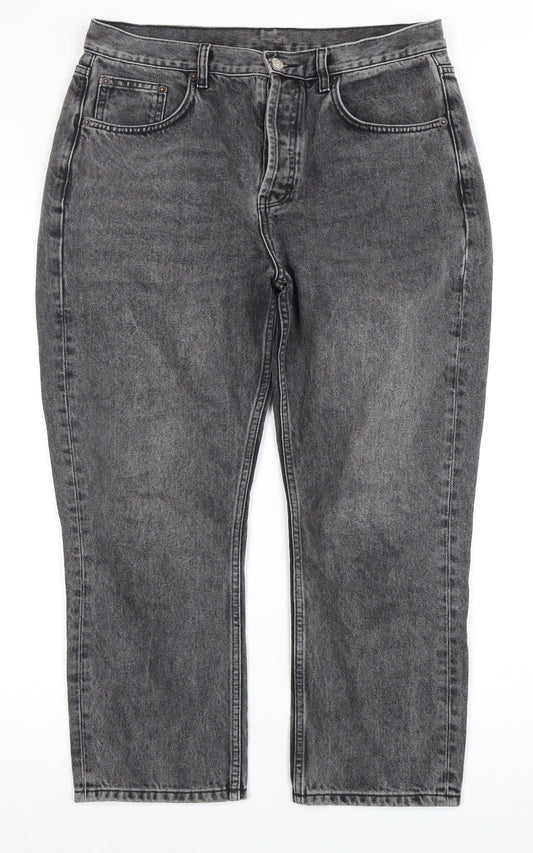 Topshop Women's Grey Straight Jeans Size 10