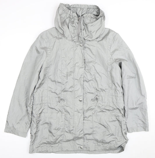 Bm Collection Women's Grey Parka Jacket Size 16