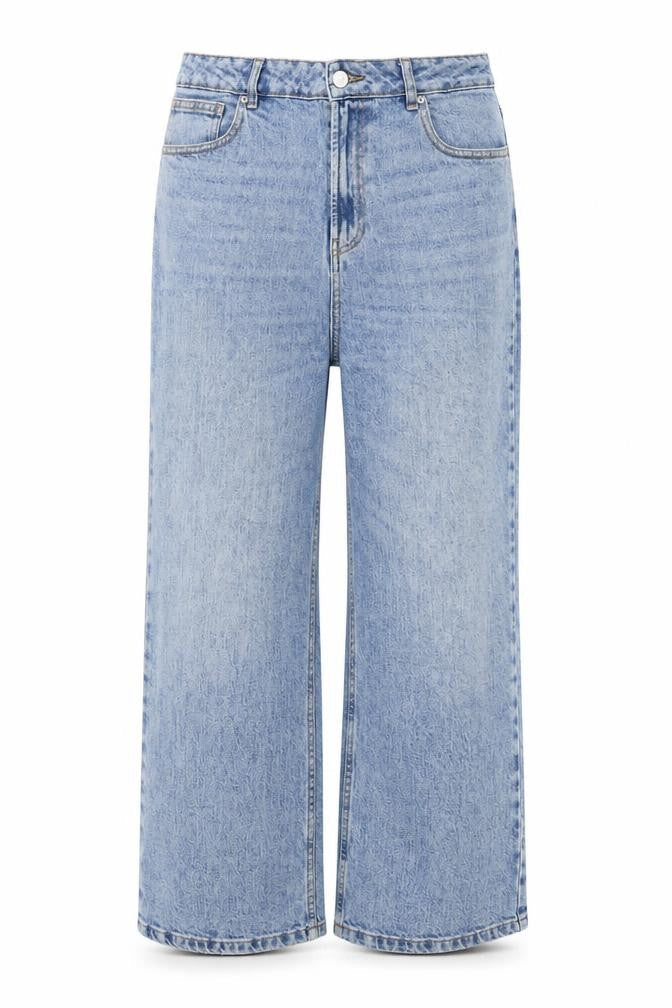 ASOS DESIGN Women's Blue Wide-Leg Denim Jeans Size 4