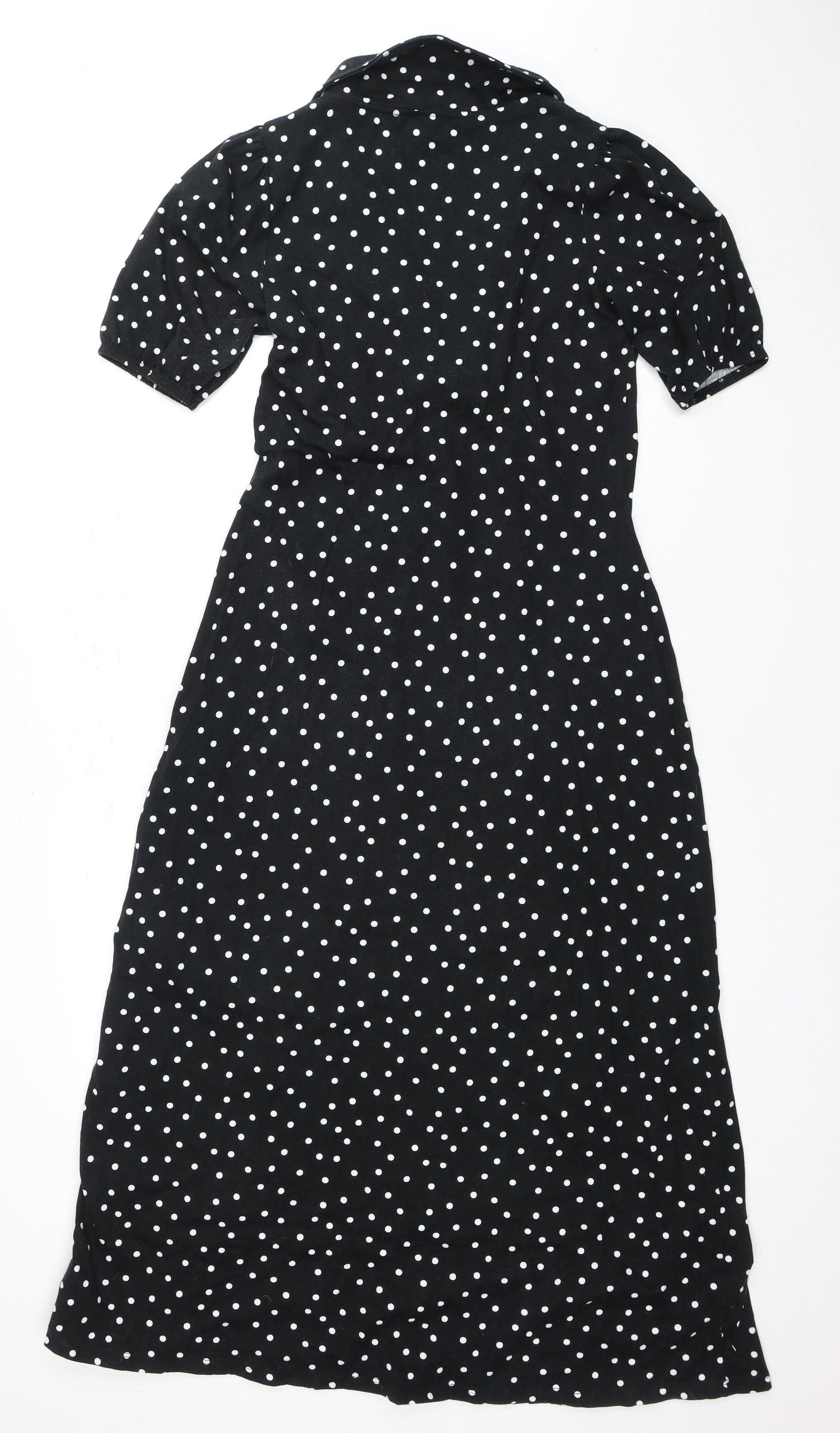 ASOS DESIGN Women's Black Polka Dot A-Line Dress