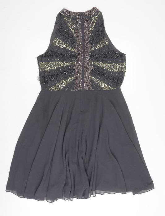Angeleyes London Women's Black Beaded Dress 14