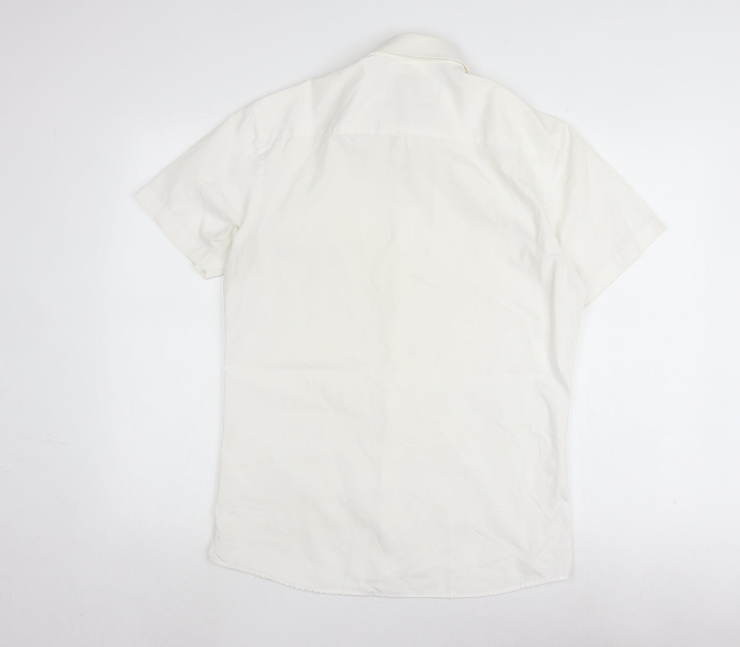 Next Men's Ivory Slim Fit Formal Dress Shirt
