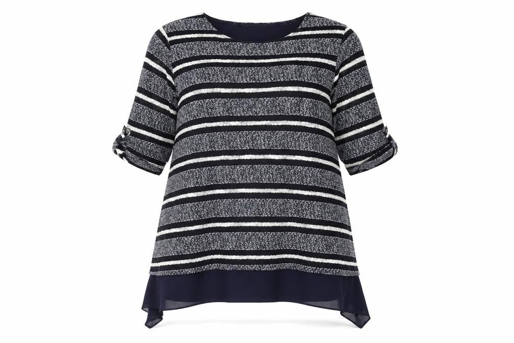 Womens UK Size 14 Lakeland Multicoloured Viscose Blend T-Shirt