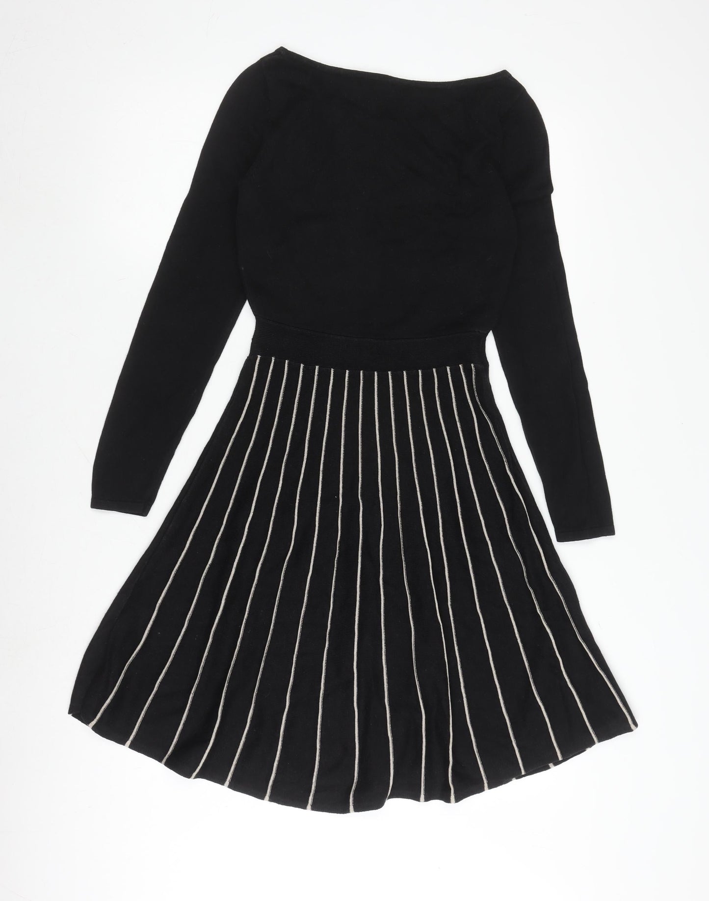 Oasis Women's Black Striped Dress XS