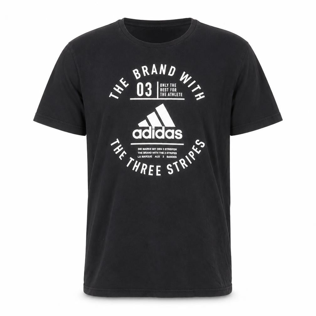 Mens UK Size M adidas Black  Cotton T-Shirt
