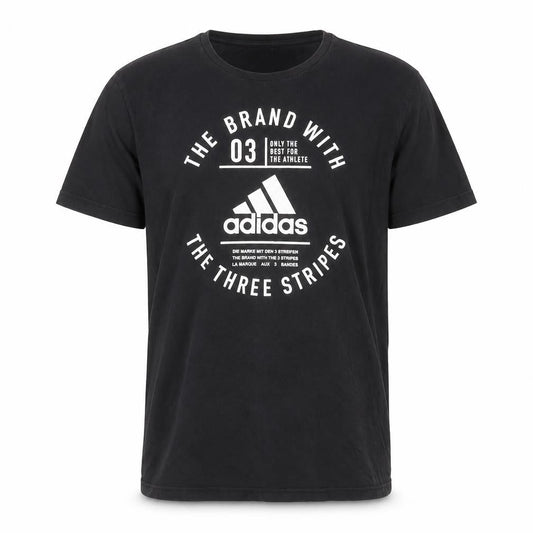 Mens UK Size M adidas Black  Cotton T-Shirt