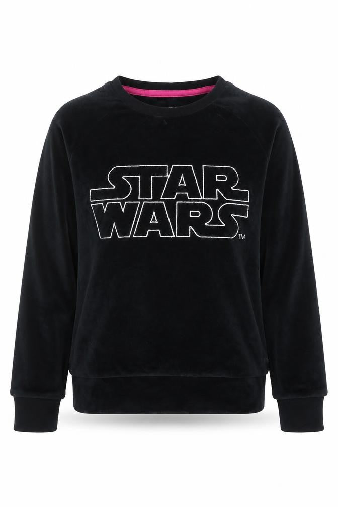 Marks and Spencer Girls Black Star Wars Velour Sweatshirt M
