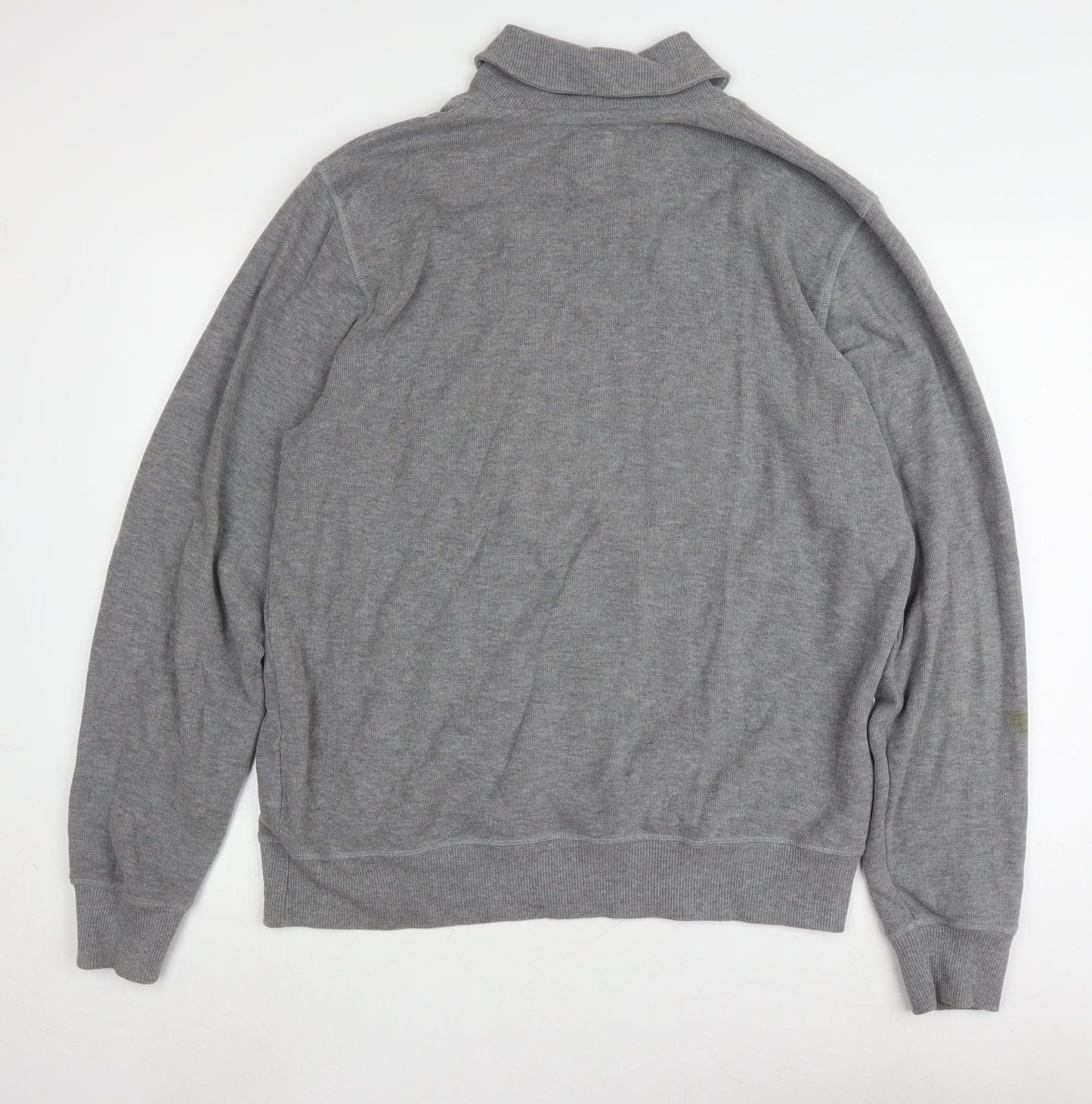 Lyle and Scott Men's Grey Mock Neck Jumper L