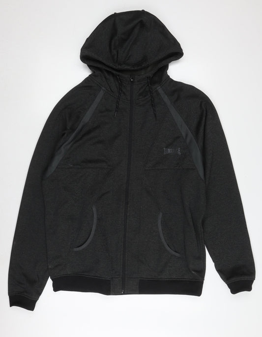 Lonsdale Men's Black XL Fleece Full Zip Hoodie