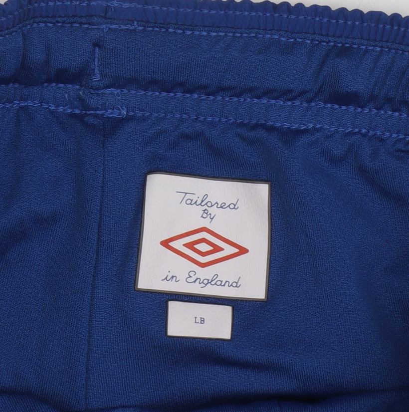 Umbro Boys Blue Football Shorts Size L Athletic Fit
