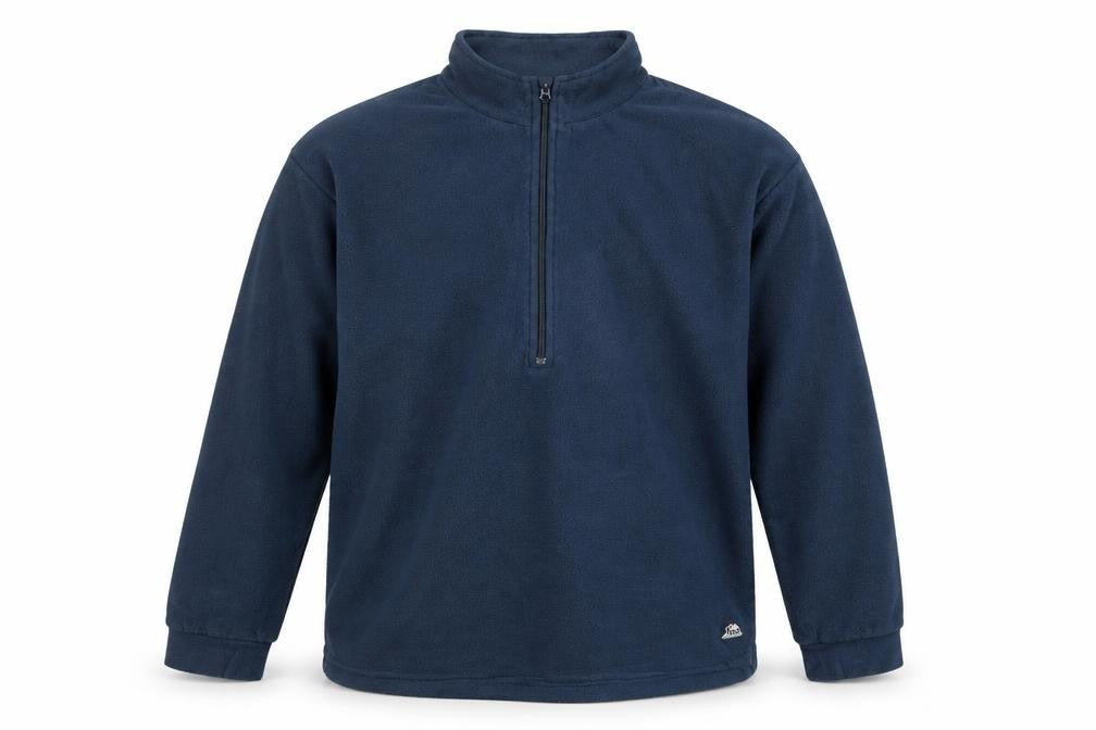 Tiso Men's Blue 1/4 Zip Fleece Sweatshirt L
