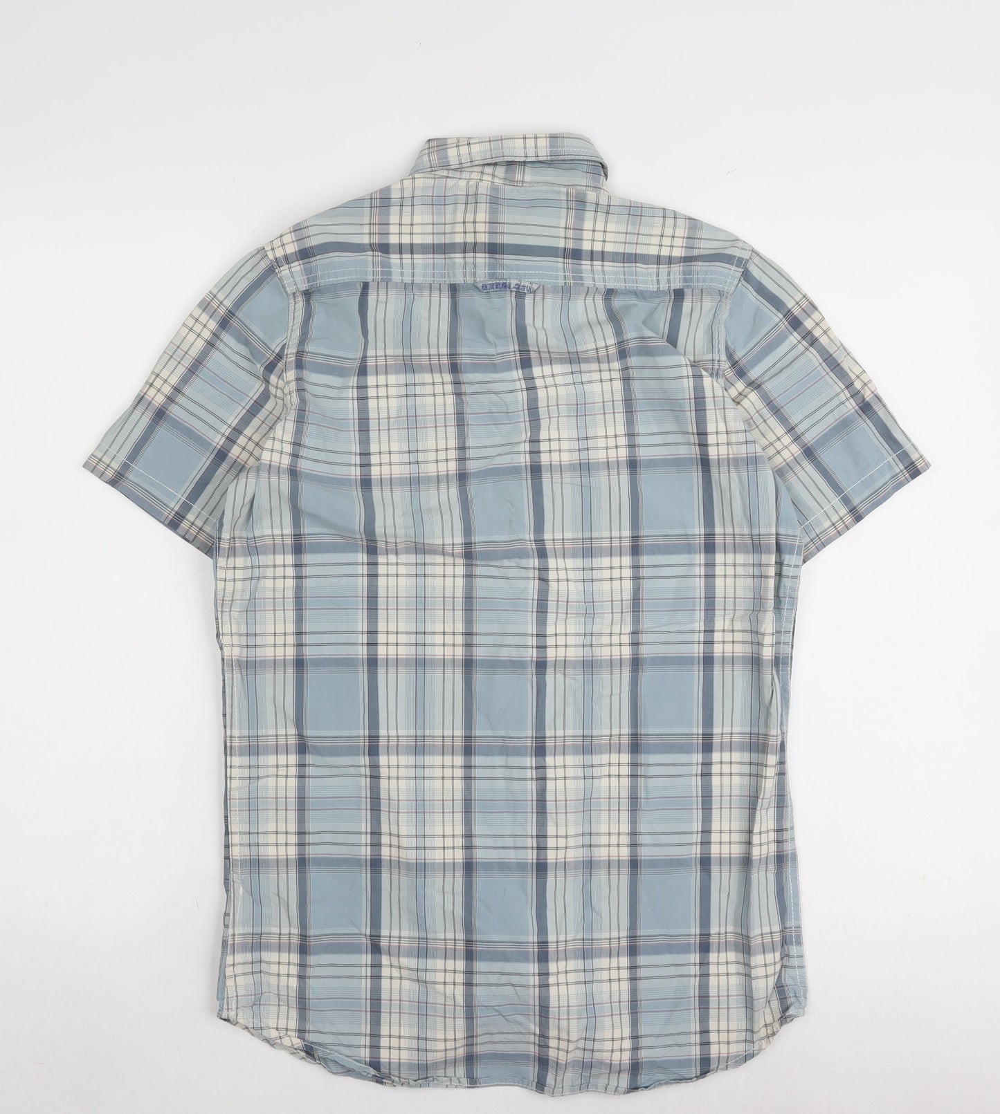 Superdry Men's Blue Plaid Button-Up Shirt S