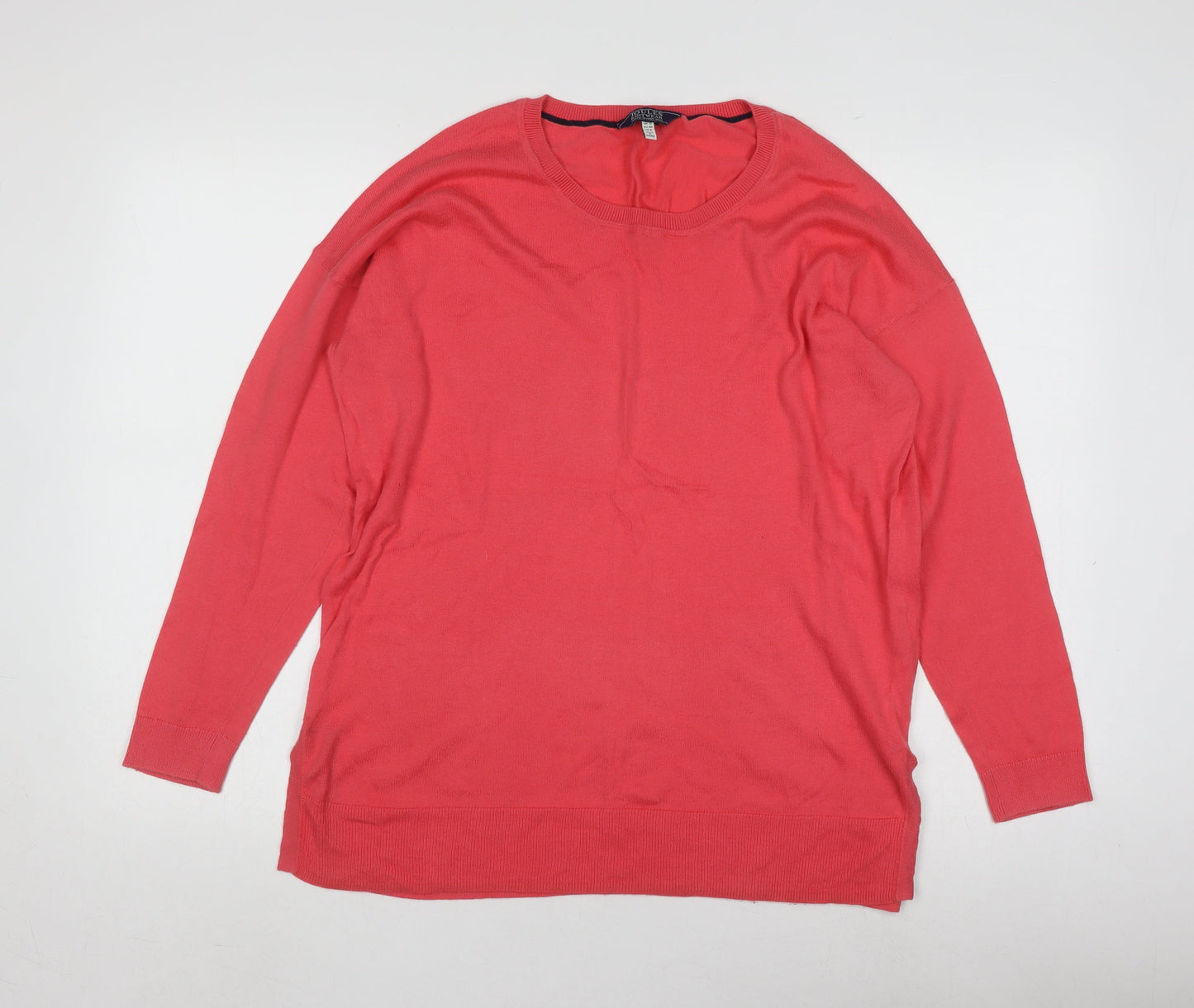 Joules Women's Red Jumper - Size 12, Casual Cotton